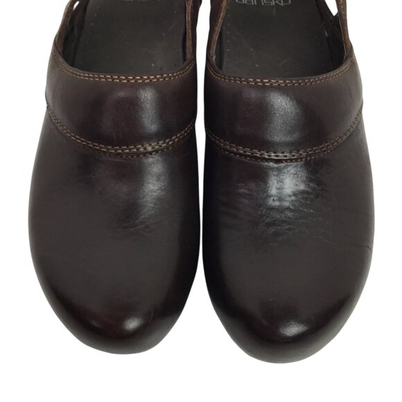 Dansko Pearl Womens 7 Leather Slingback Clogs Brown - Picture 5 of 12